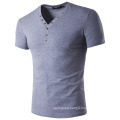 Man′s Cotton T-Shirt, Short Sleeve, V Neck